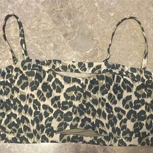 Aerie Leopard Print Bikini Top